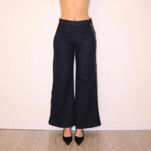 Y2K High Waisted Wide Leg Jeans (M) 
